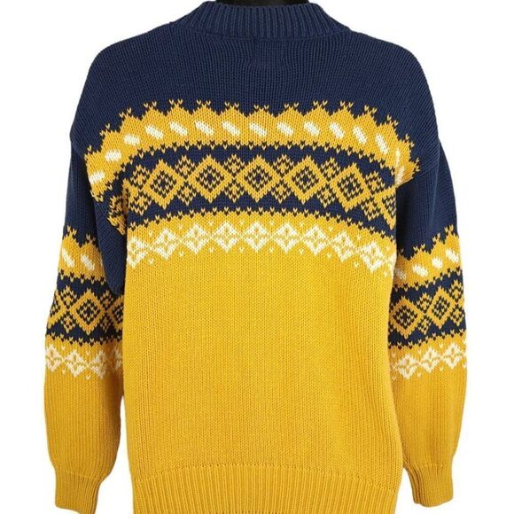 Gap Sweater Vintage 90s Fair Isle Winter Holiday Heavy Knit Mens Size Small - Picture 3 of 5